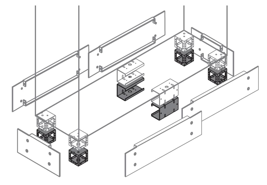 ABB ABB IS2-ZN1010 N.4 angle pieces H=100MM